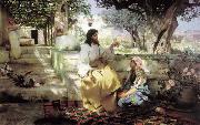 Henryk Siemiradzki Christ with Martha and Maria, oil painting picture wholesale